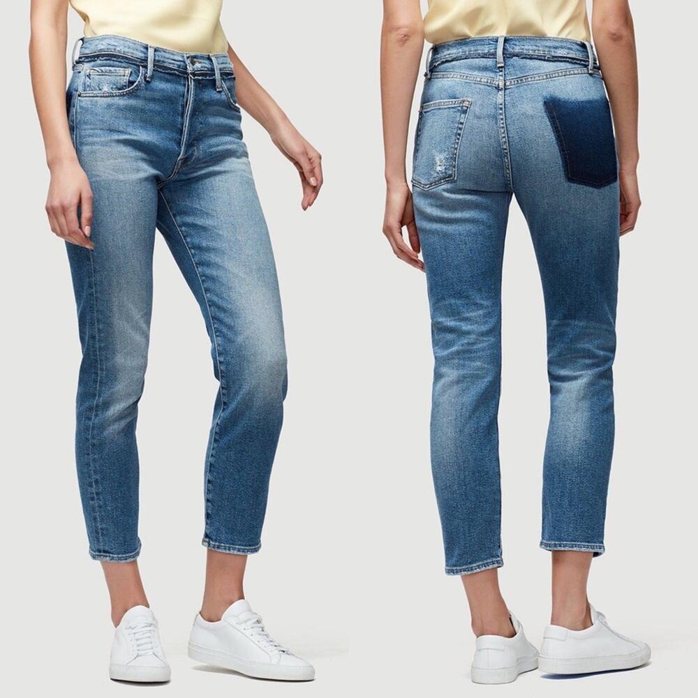 FRAME Le Original High Rise Straight Leg Jean